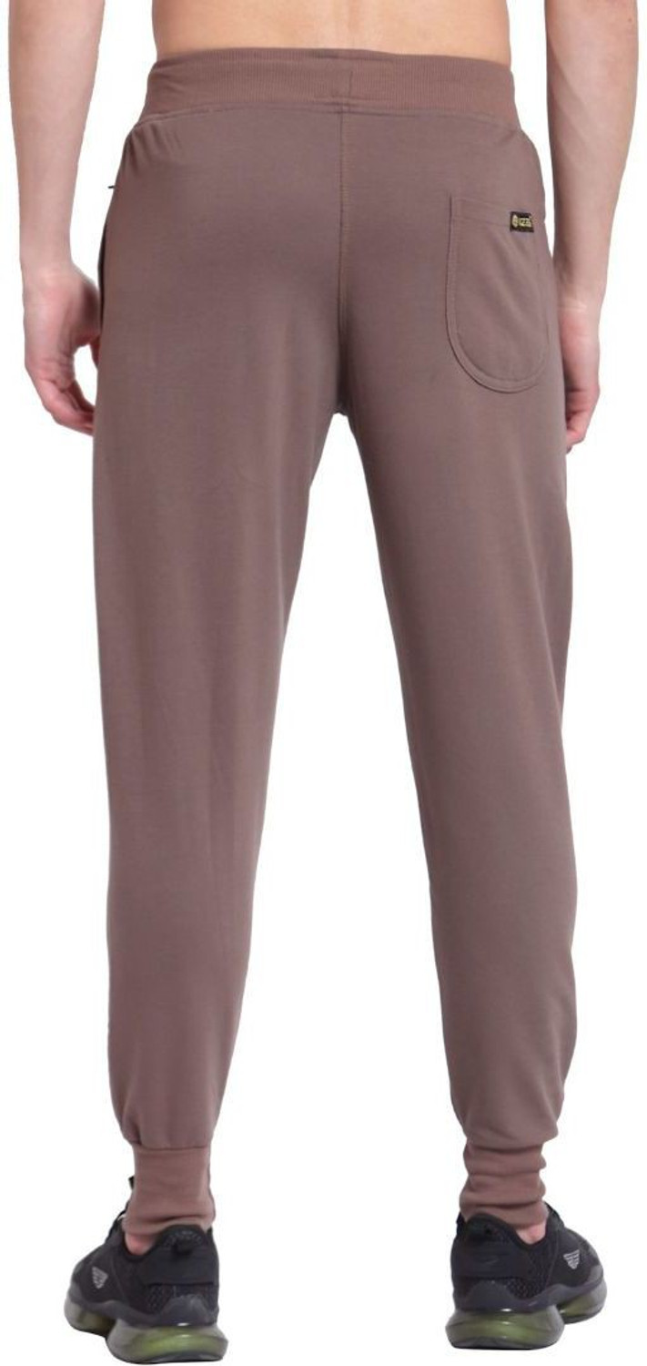 Image of UZARUS Men Printed Brown Track Pants