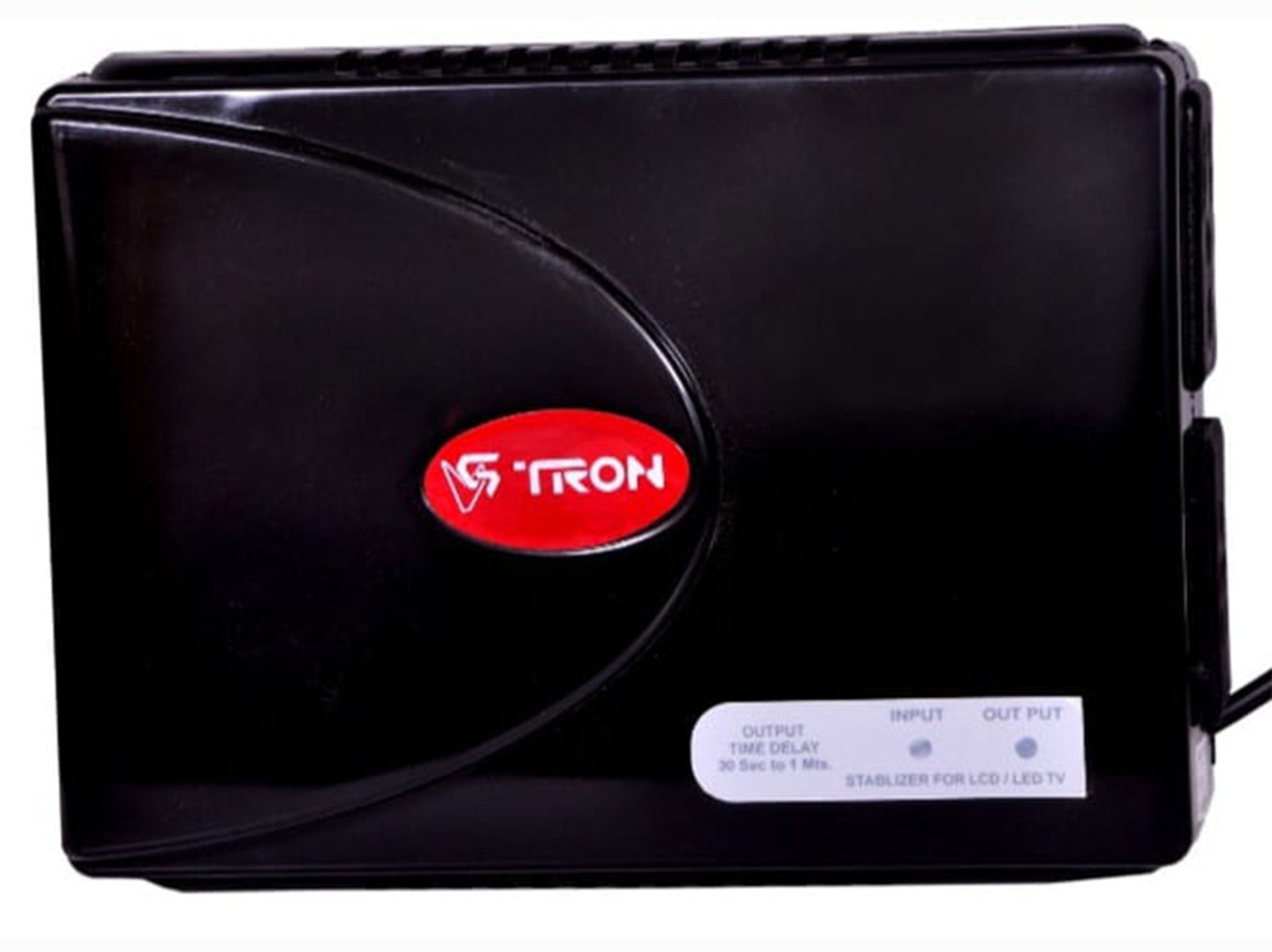 Image of JUSTECH V | Guard MINI CRYSTAL VOLTAGE STABILIZER (90 V-290 V)Set Top Box + Home Theatre System | 1.3 Ampere Capacity (Black)