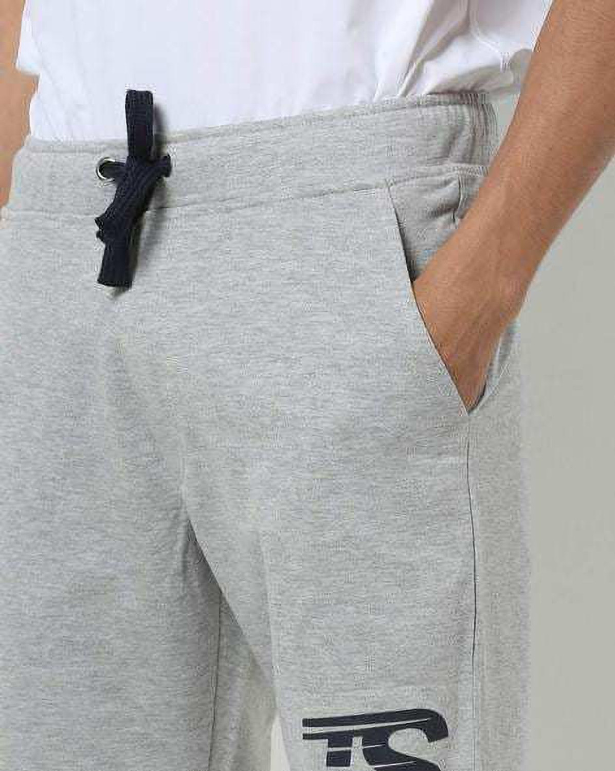 Image of TEAMSPIRIT Solid Men Grey Basic Shorts