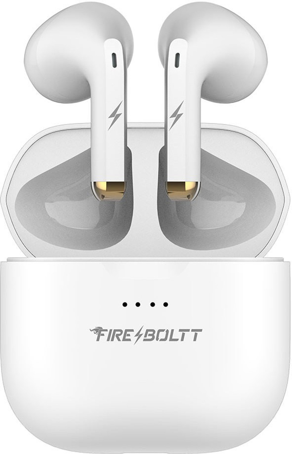Image of Fire-Boltt Aero Drift TWS Earbuds, Custom EQ Profiles 50H Battery Display Case Quad Mic ENC Bluetooth Headset (White, True Wireless)