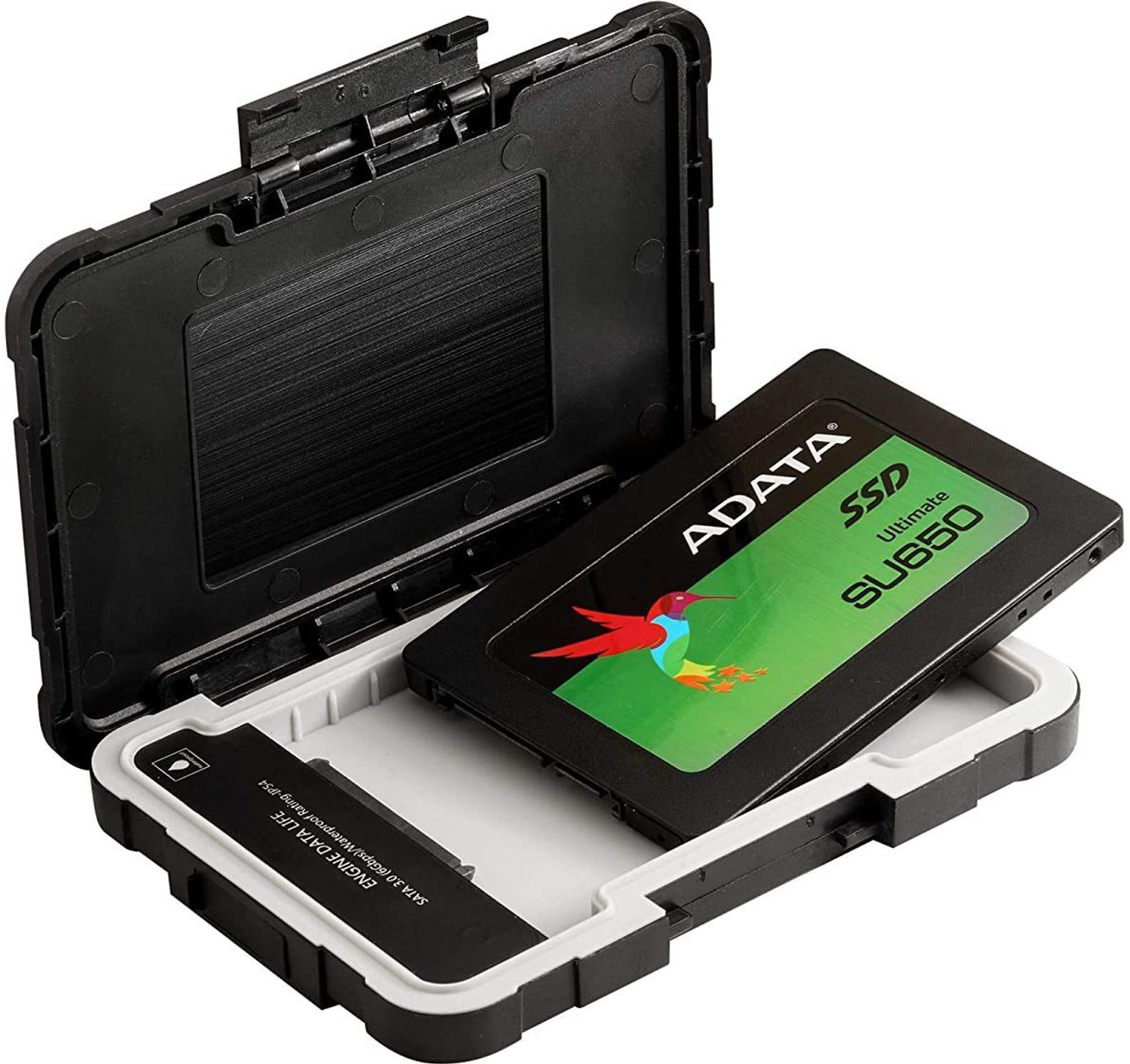 Image of ADATA ED600 2.5 inch Shock Resistant HARD DRIVE Enclosure (For ADATA, Black)