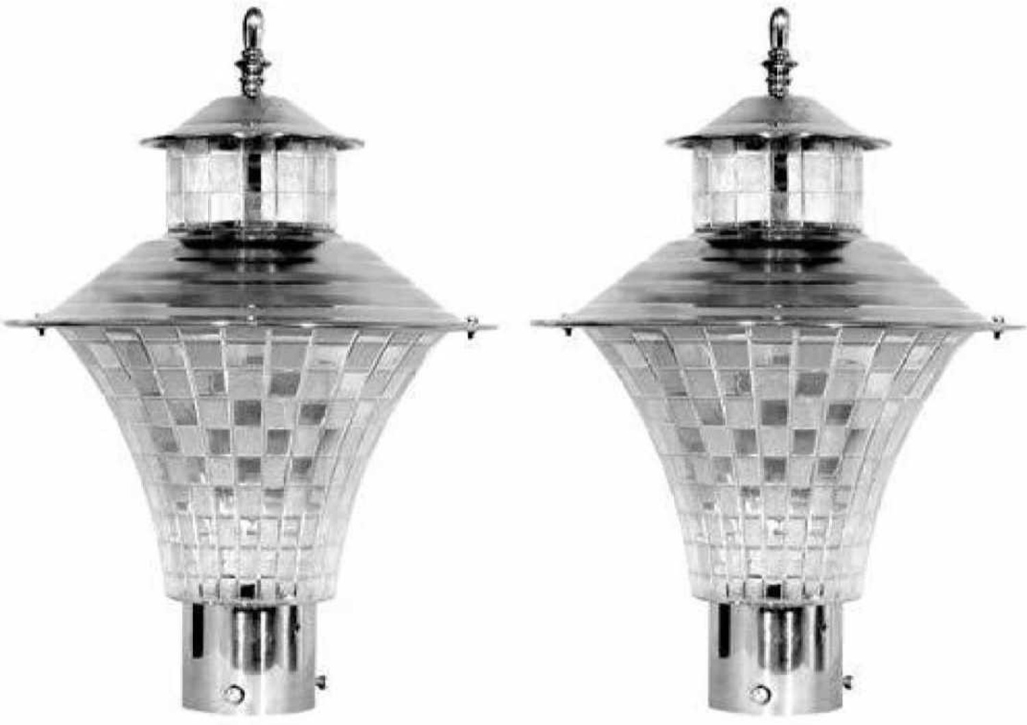 Image of DENICRAAS 00002 Gate Light Outdoor Lamp (Silver)