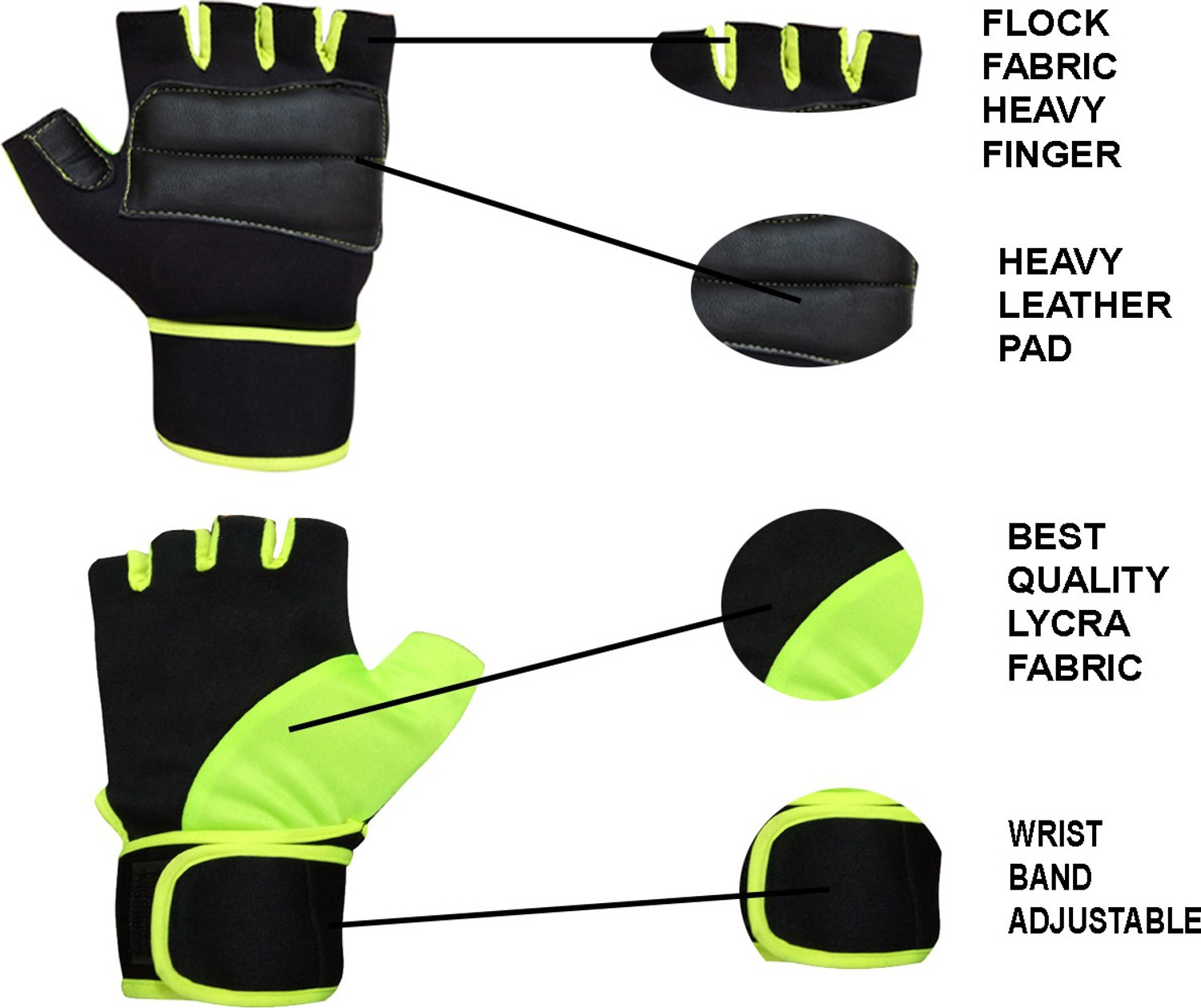 Image of MAYOR Mercury Gym Gloves Gym & Fitness Gloves (Black, Orange)