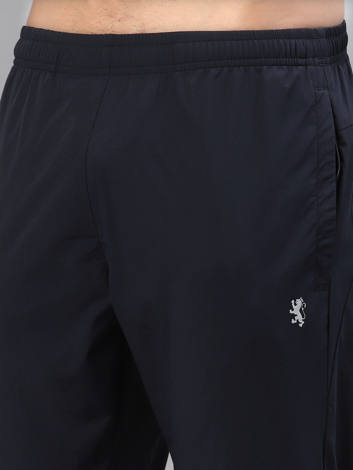Image of RED TAPE Men Solid Blue Track Pants
