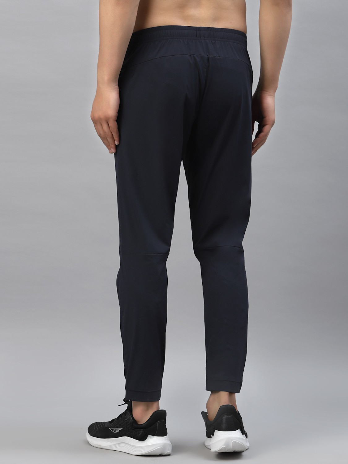 Image of RED TAPE Men Solid Blue Track Pants