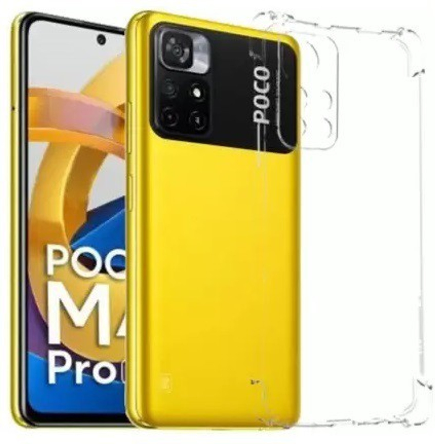 S-Hardline Back Cover for Poco M4 Pro (Transparent) - Image 1