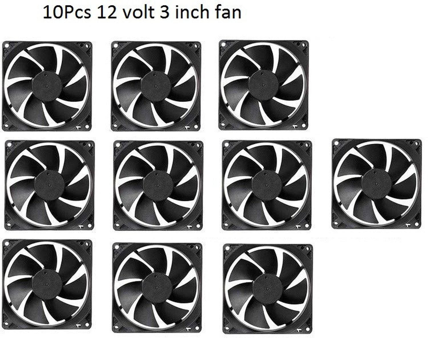 Image of VINITRON (Pack of 10) India DC 12V Cooling Fan for PC Case,DC 12V DC Cooling Fan SM005 Cooling Fan All in one Cooler (Black)