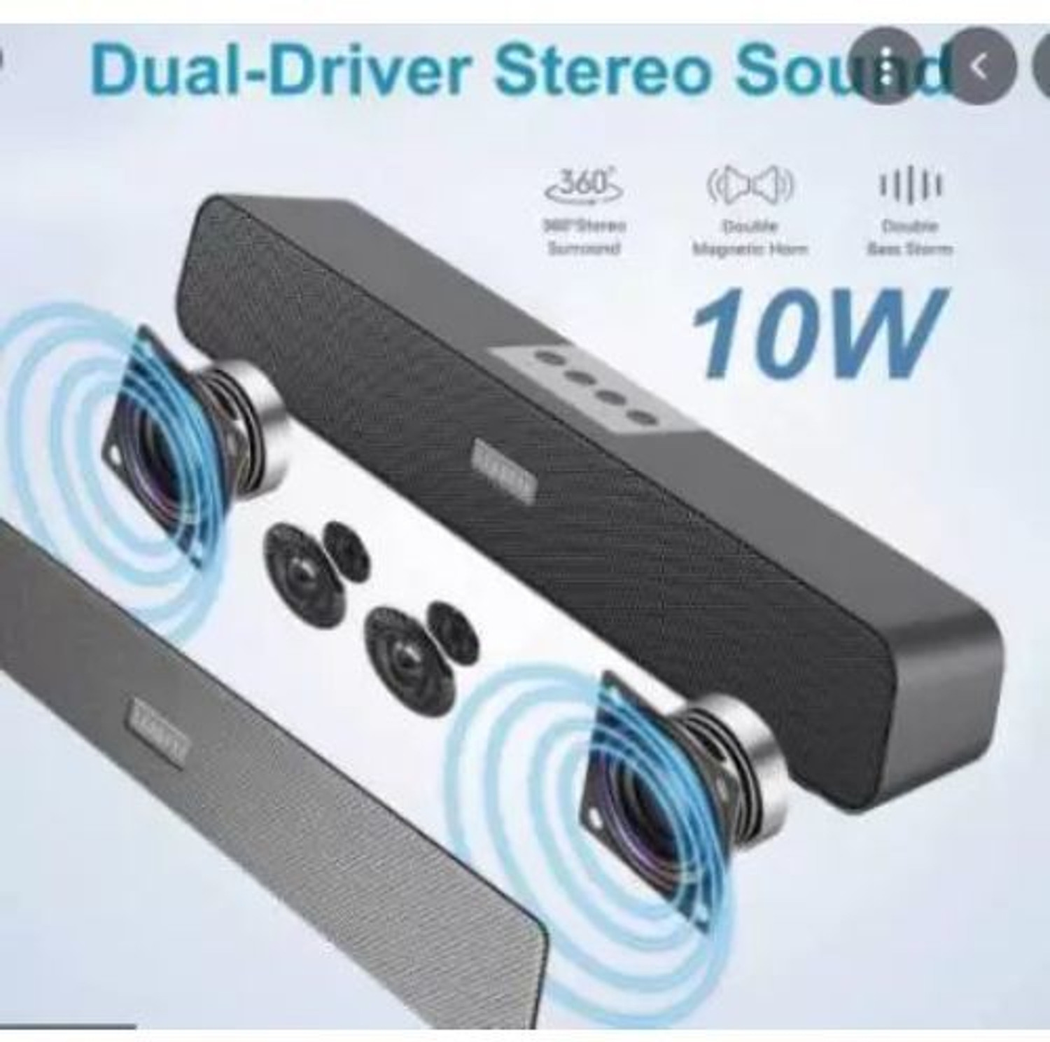 Image of GUGGU sar 859A Wireless E91 Bluetooth Smart Soundbar TV Speaker HomeDesktop Speaker 48 W Bluetooth Soundbar (Black, 4.1 Channel)