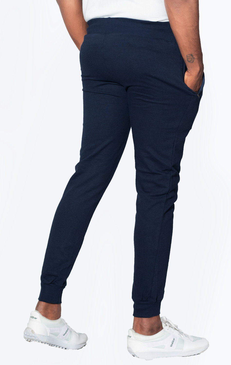 Image of CornerKick Men Solid Dark Blue Track Pants