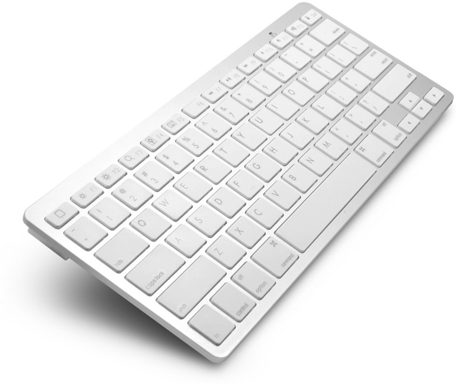 Image of ROQ Ultraslim Bluetooth, Wireless Handheld Tablet Keyboard Compatible with Desktop, Laptop, Tablet, iPad, Mac (White)