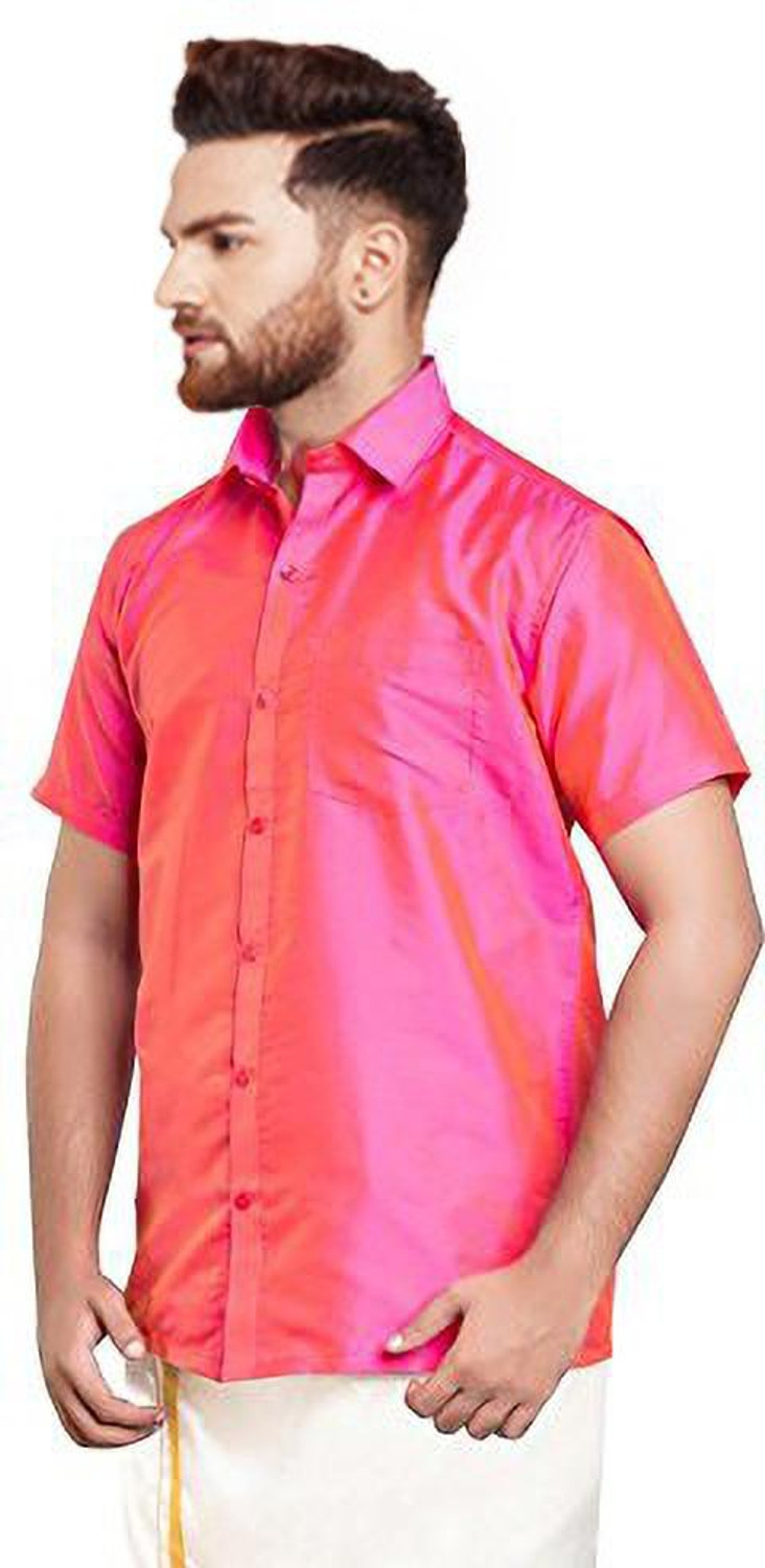Image of SJSilk Men Regular Fit Solid Formal Shirt