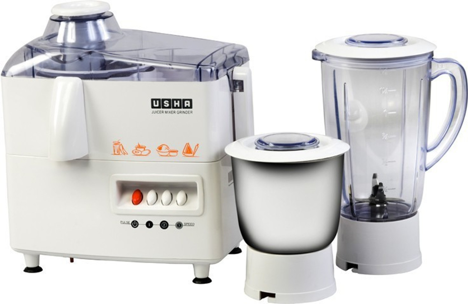 Image of Sanway JMG 900 W Juicer Mixer Grinder (TURBO JET + 900 W | 2 Jars | White)
