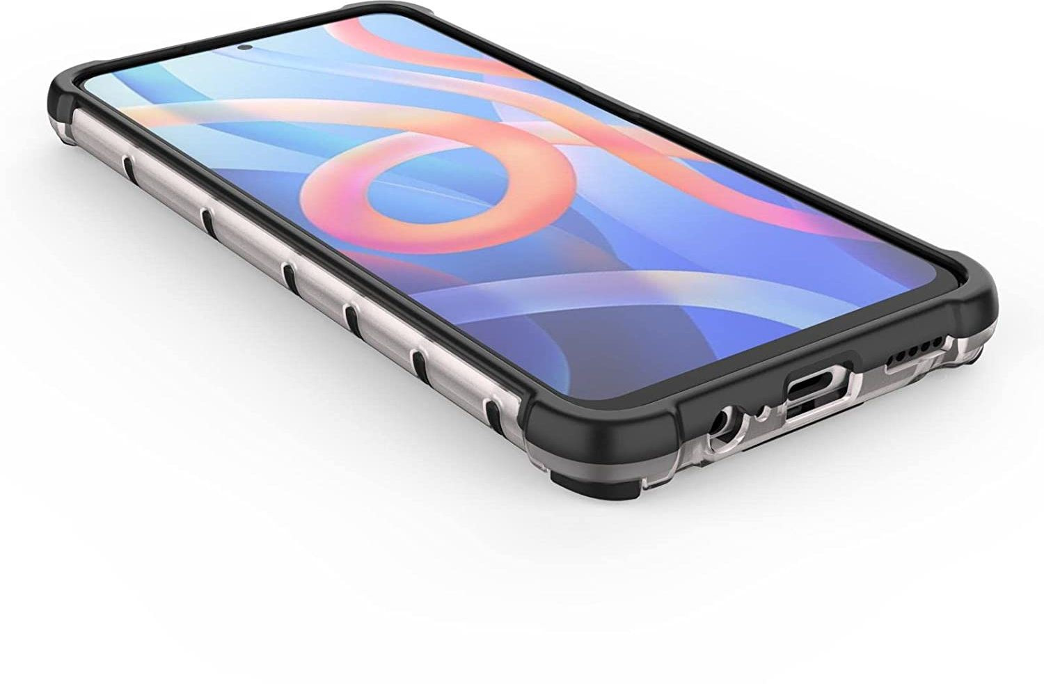 Image of Accessories Kart Back Cover for Xiaomi 11i 5G Edge to Edge Boom Transparent Honeycomb case (Transparent, Shock Proof, Pack of: 1)