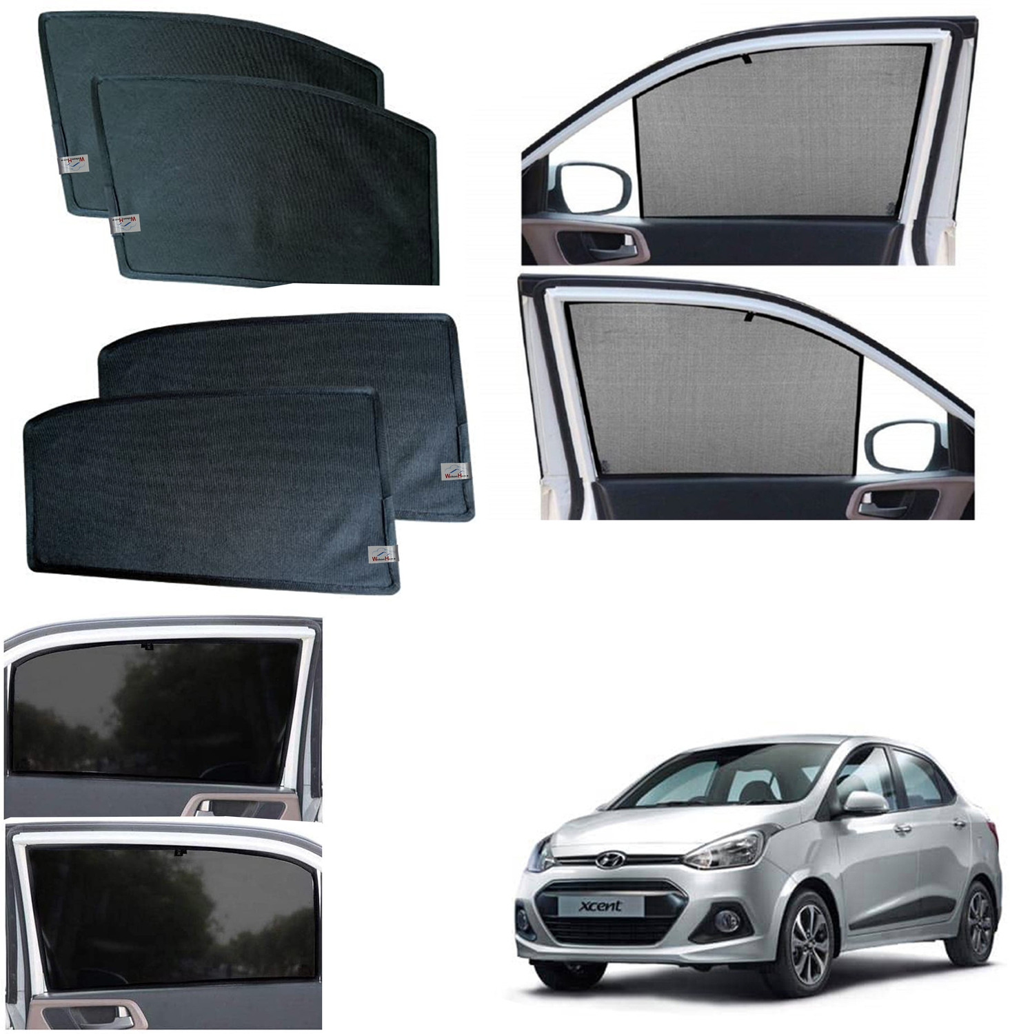 Image of UNNISHA Windshield Sun Shade For Universal For Car Universal For Car (Black)