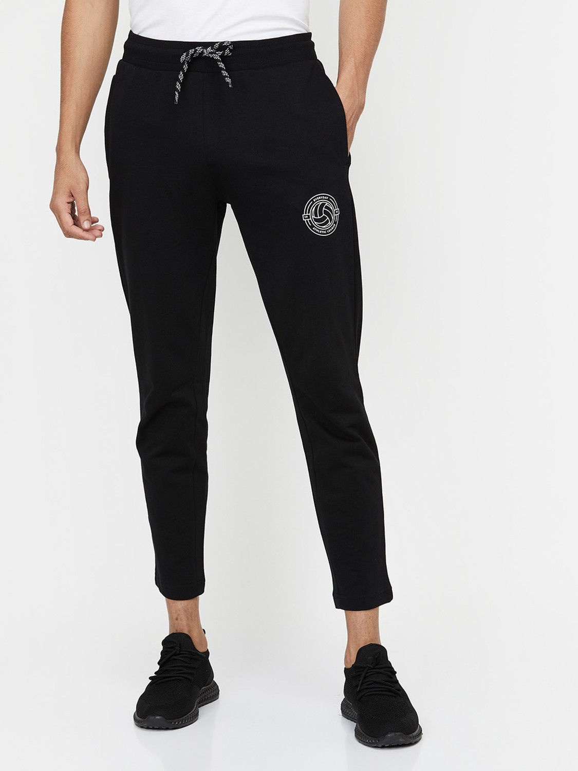 Image of MAX Men Solid Blue Track Pants