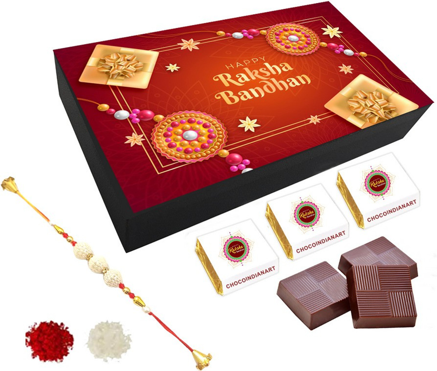 Image of DeoDap Rakhi For Brother |Rakhi with Chocolate | Rakshabandhan gift set |Y22K1 537 BS Assorted Gift Box (Multicolor)