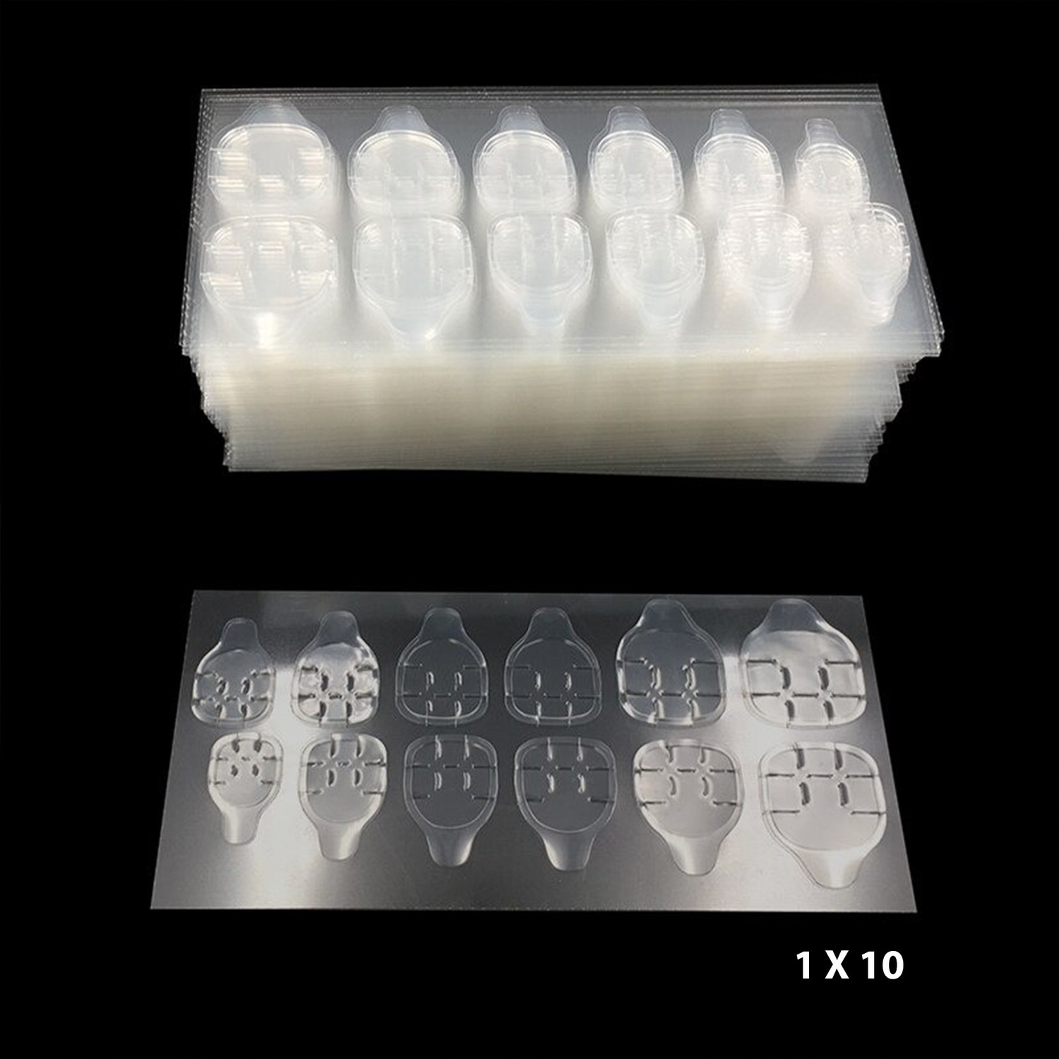 Image of NAILSFOREVE PRESS ON NAIL WHITE, PINK, BLACK (Pack of 10)