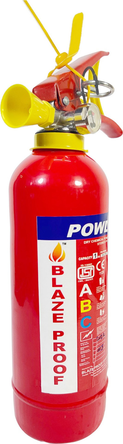 Image of Blazeproof Fire ABC Powder Type 1 Kg (Pack of 4 ) Fire Extinguisher Mount (1 kg)