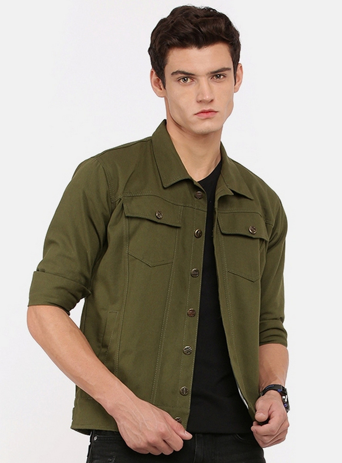 Image of VOXATI Men Washed Denim Jacket