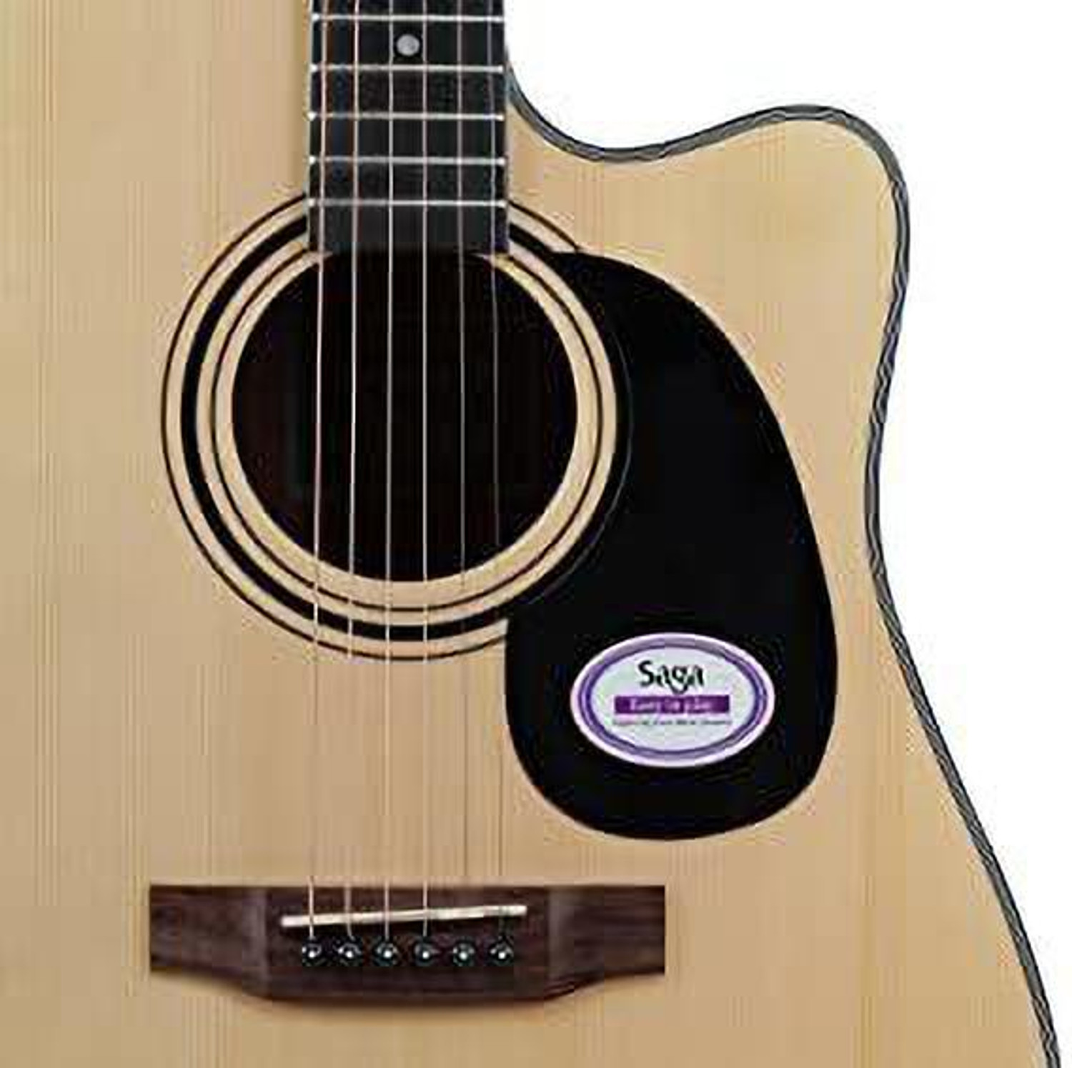Image of SaGa SF-600C DREADNOUGHT-(Natural Wood) Acoustic Guitar Sapele Mahogany Laminate Hard Wood Right Hand Orientation (Natural)