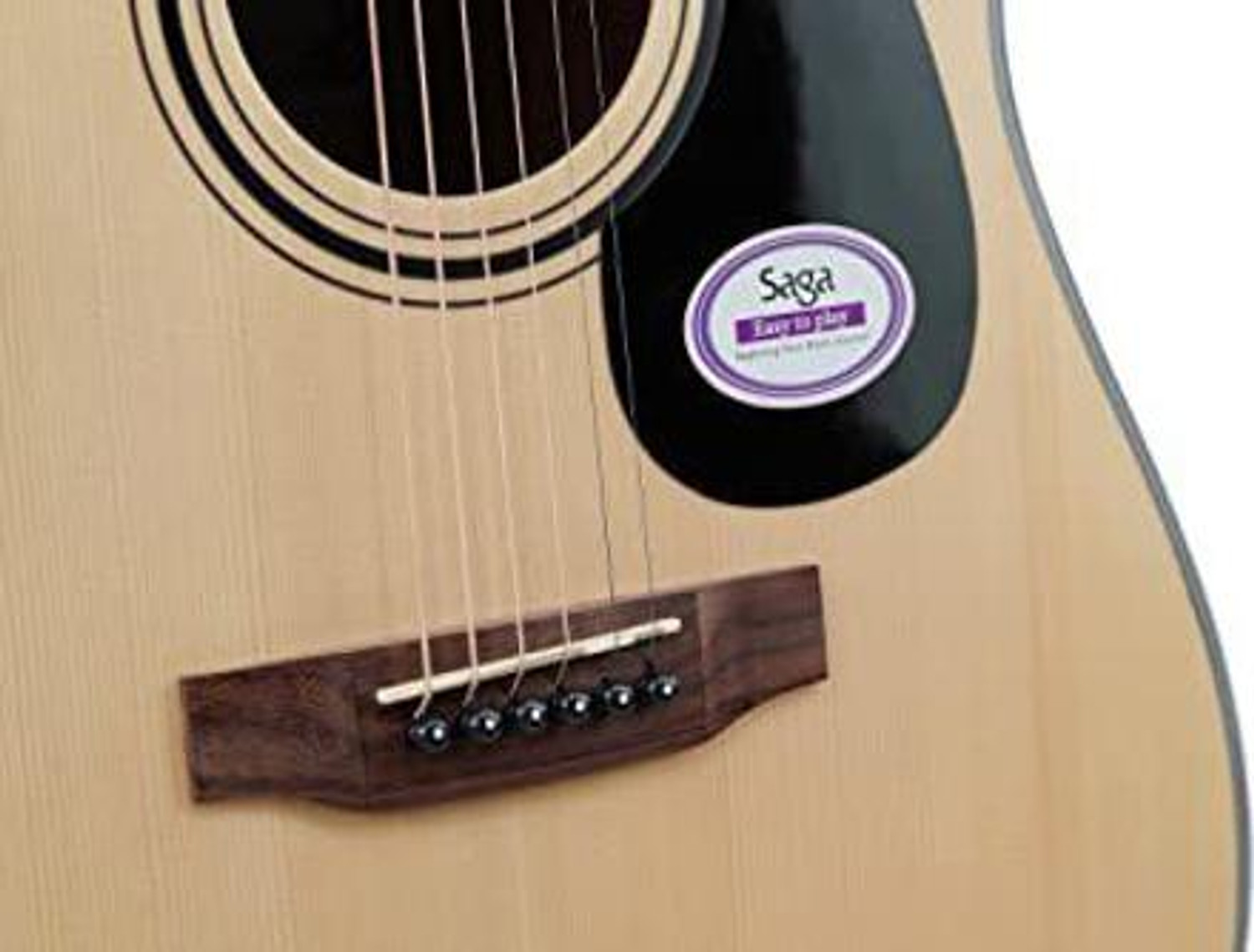 Image of SaGa SF-600C DREADNOUGHT-(Natural Wood) Acoustic Guitar Sapele Mahogany Laminate Hard Wood Right Hand Orientation (Natural)