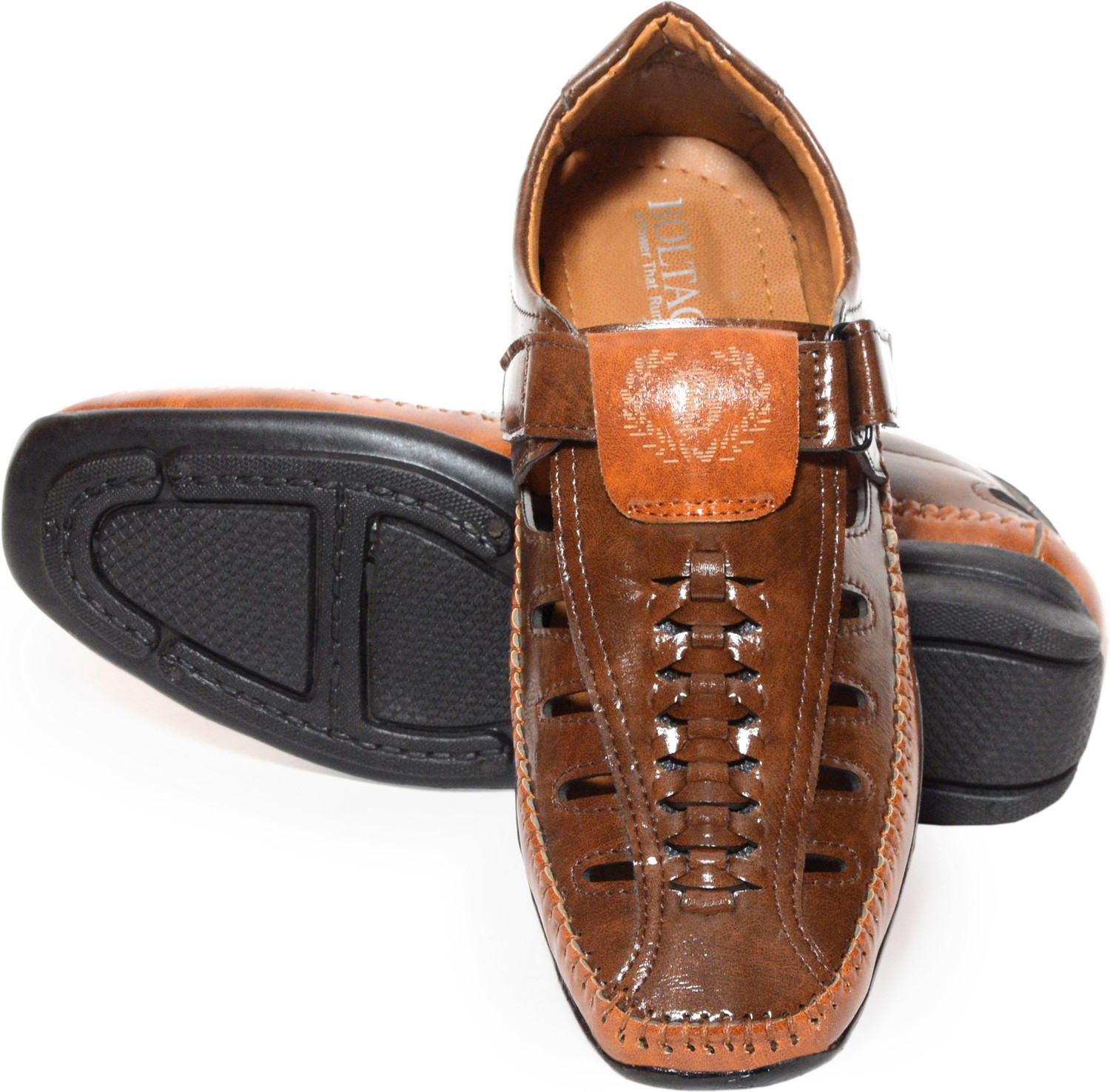 Image of ulazo Men Brown Flats Sandal Outdoors For Men (Brown)