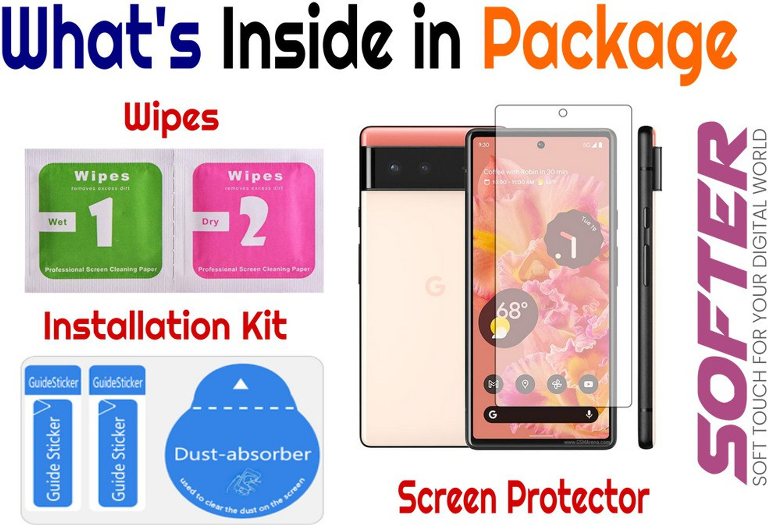Image of SOFTER Screen Guard for Oppo A9 2020 (Pack of 1)