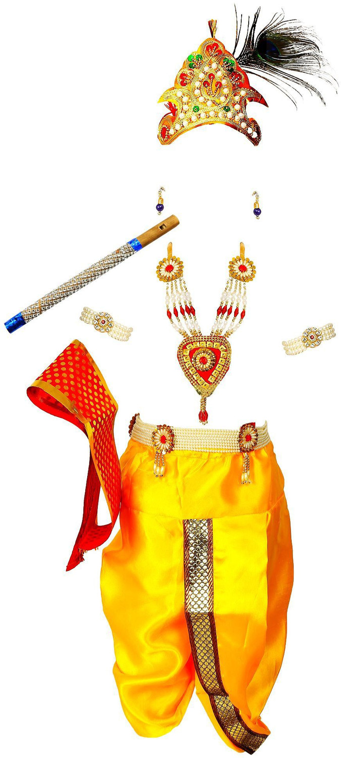 Image of Raj Fancy Dresses Radha and krishna Dress for Kids with Jewellery Accessories for baby Boys Girls Kids Costume Wear