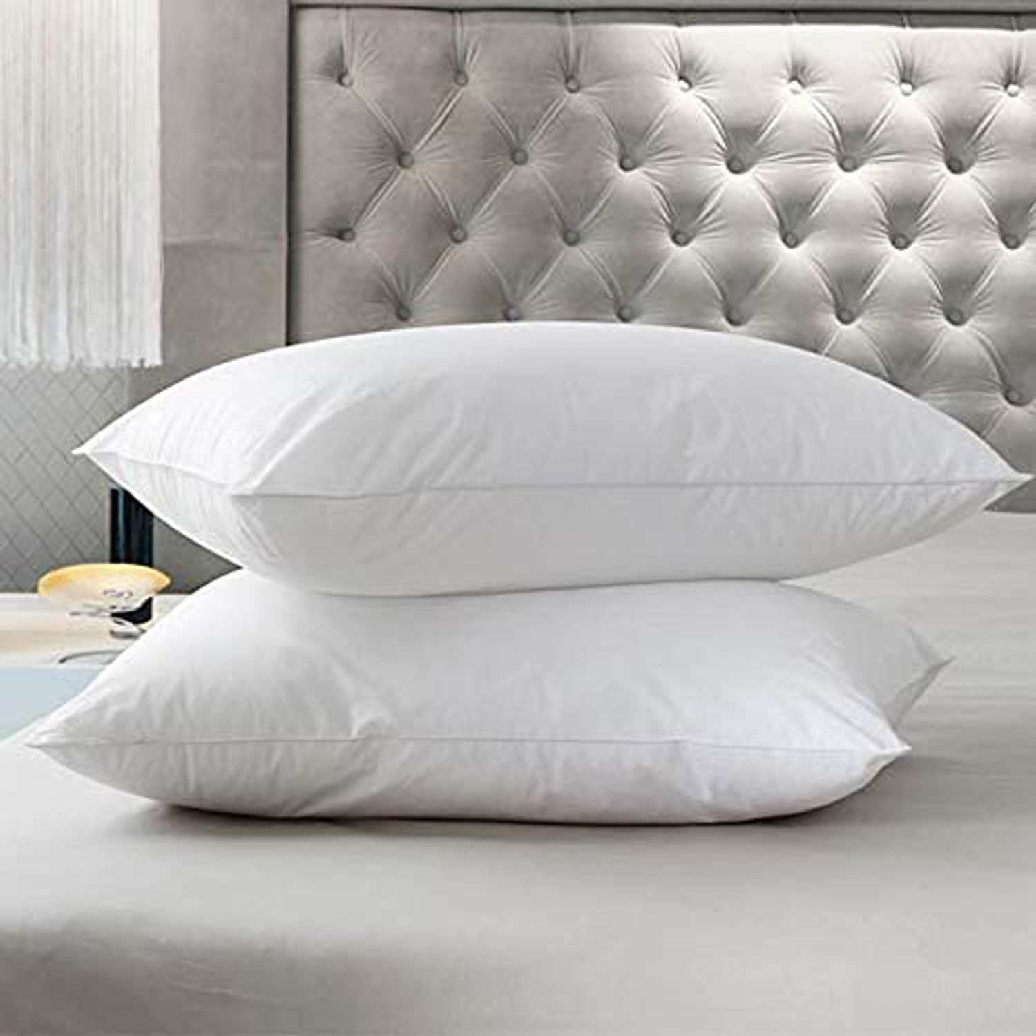 Image of Sleepwell Microfibre Sleeping Pillow Pack of 1 Solid (White)