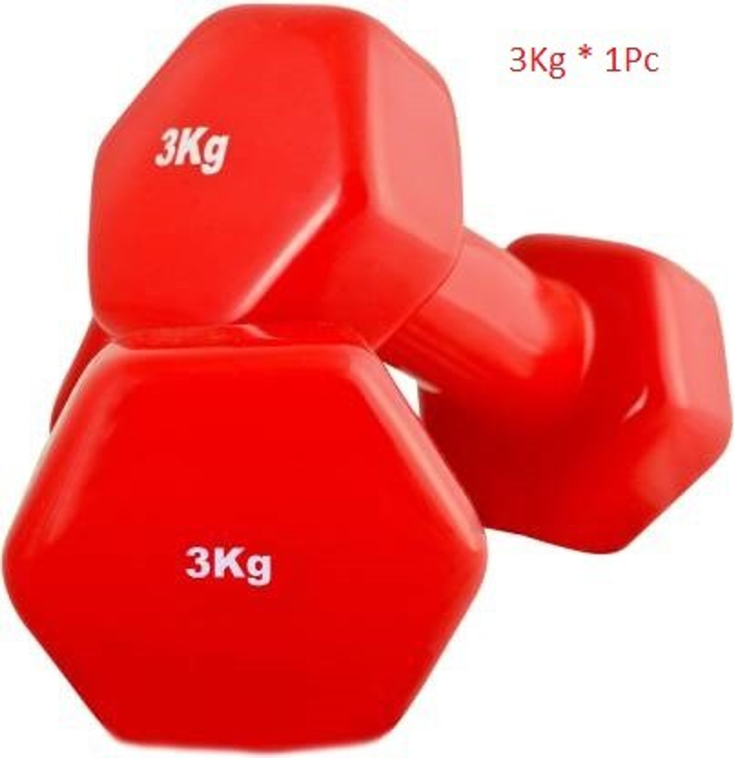 Image of Fitness Kart Vinyl Dumbbell for Men & Women (3 KG x 1) Fixed Weight Dumbbell (3 kg)