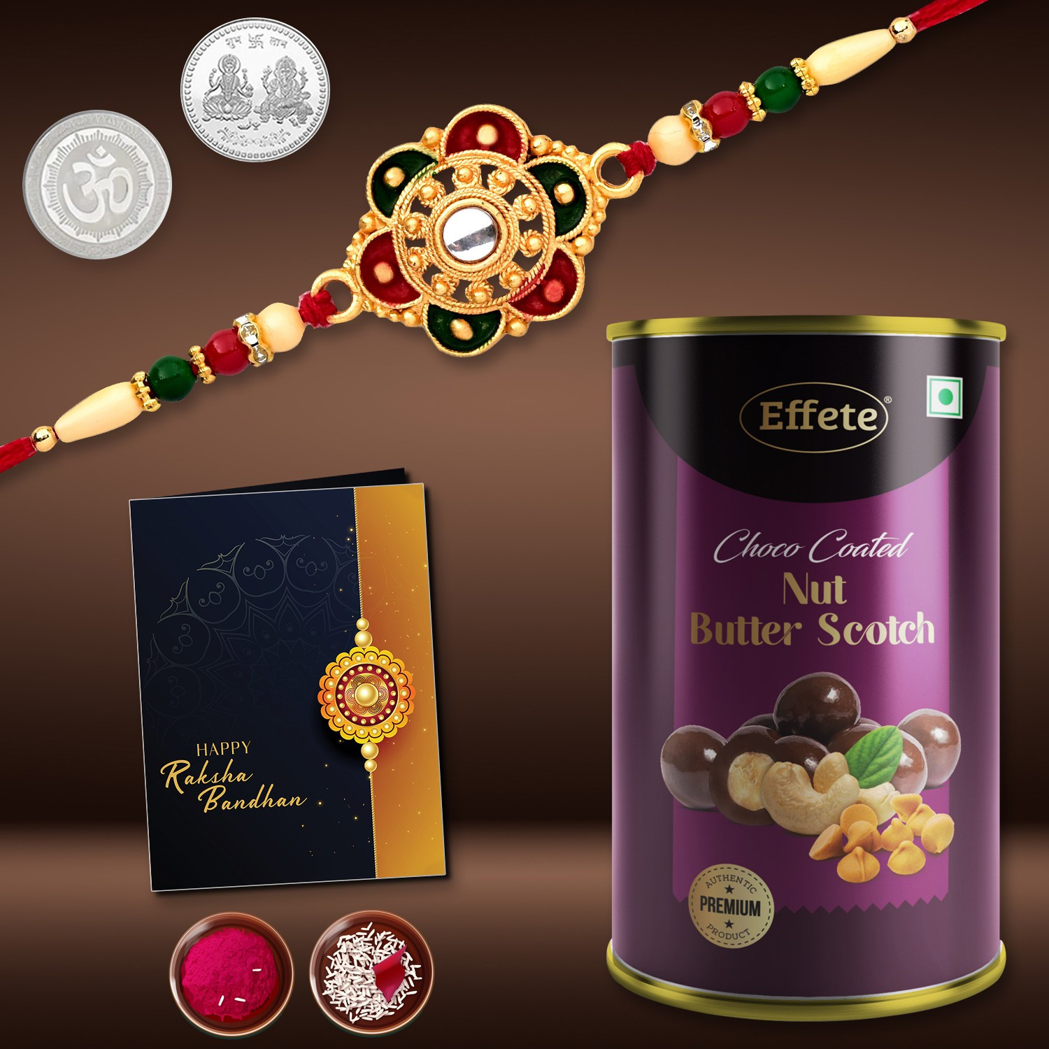 Image of DeoDap Rakhi For Brother |Rakhi with Chocolate | Rakshabandhan gift set |Y22K1 537 BS Assorted Gift Box (Multicolor)