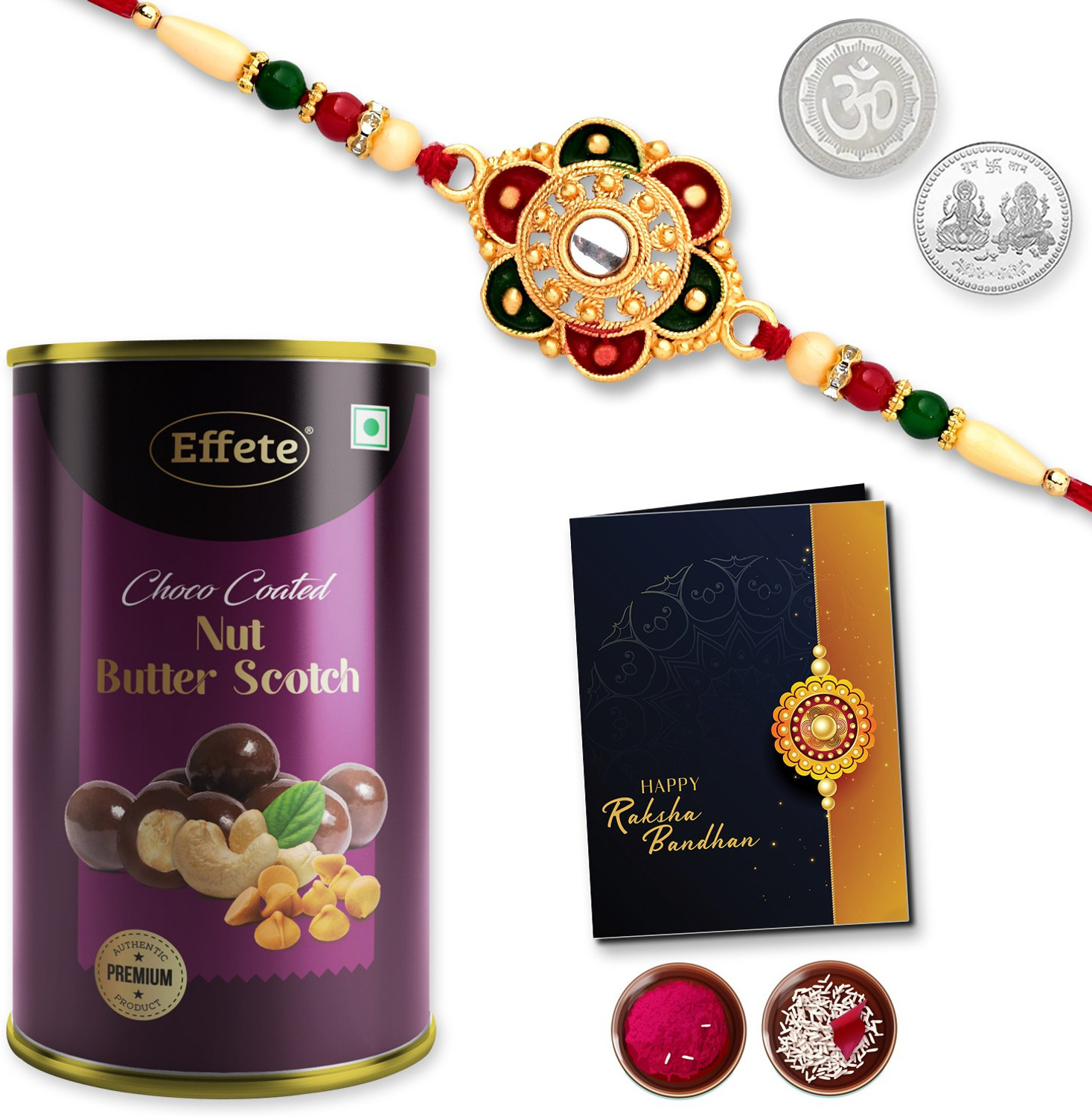 Image of DeoDap Rakhi For Brother |Rakhi with Chocolate | Rakshabandhan gift set |Y22K1 537 BS Assorted Gift Box (Multicolor)