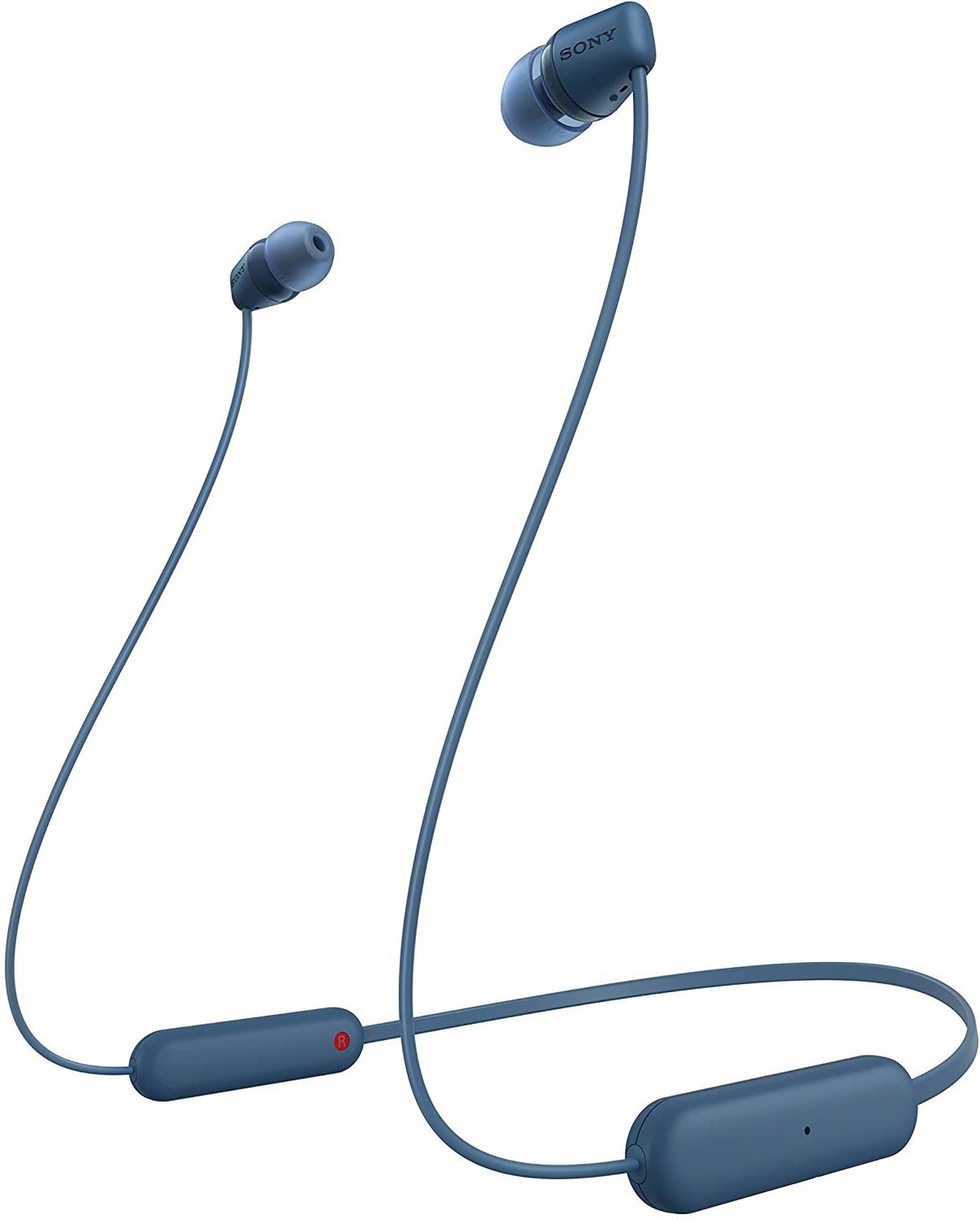 Sony WI-C100 25-Hour Battery Bluetooth Headset Blue - Image 1