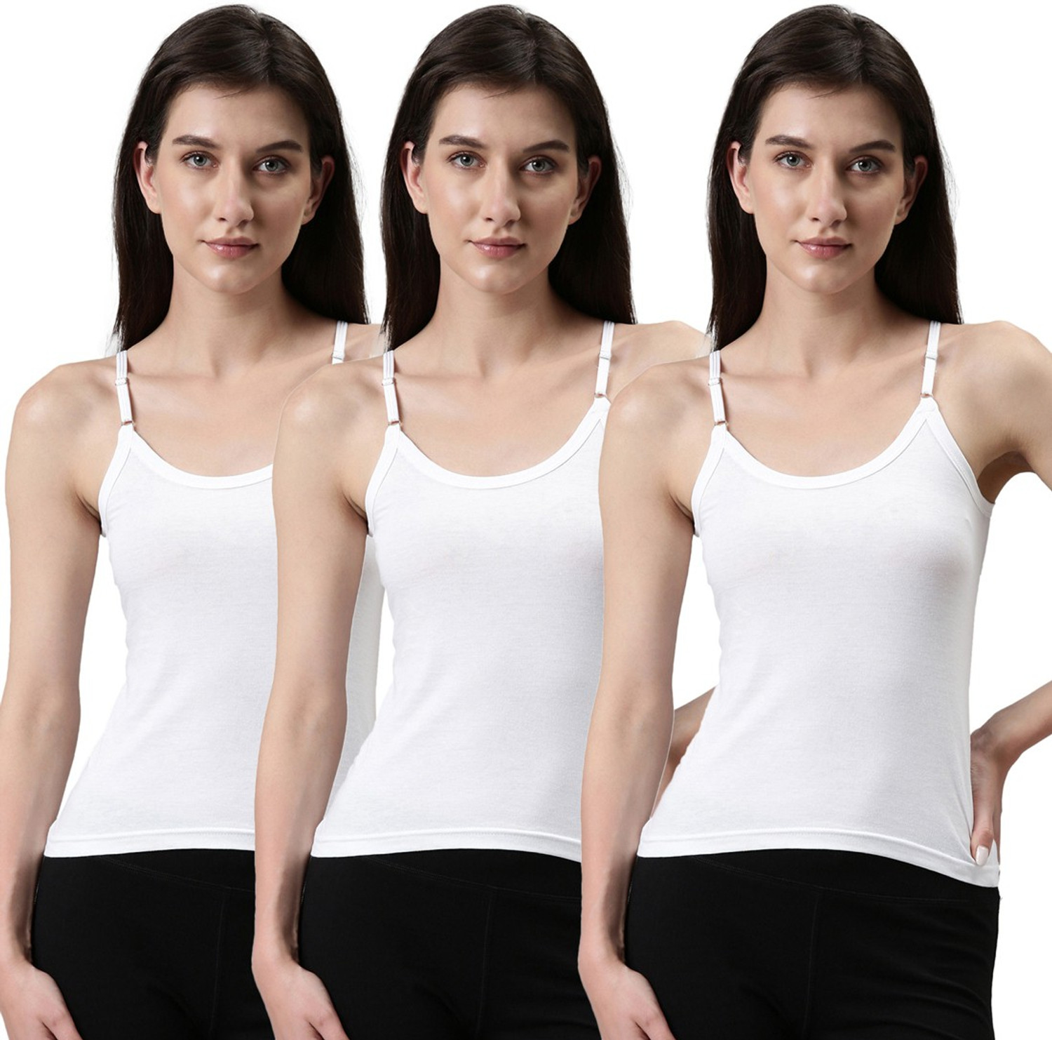 Image of Dixcy Slimz Women Multicolor Camisole (Pack of 5)