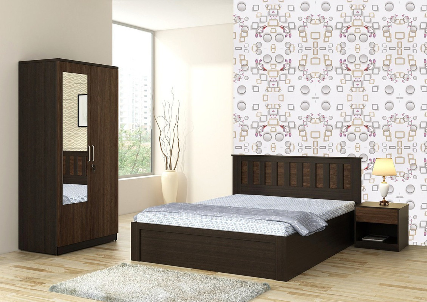 Image of WallBerry 1000 cm x 40 cm Waterproof Abstract Vinyl Wallpaper (Multicolor, Pack of 5)
