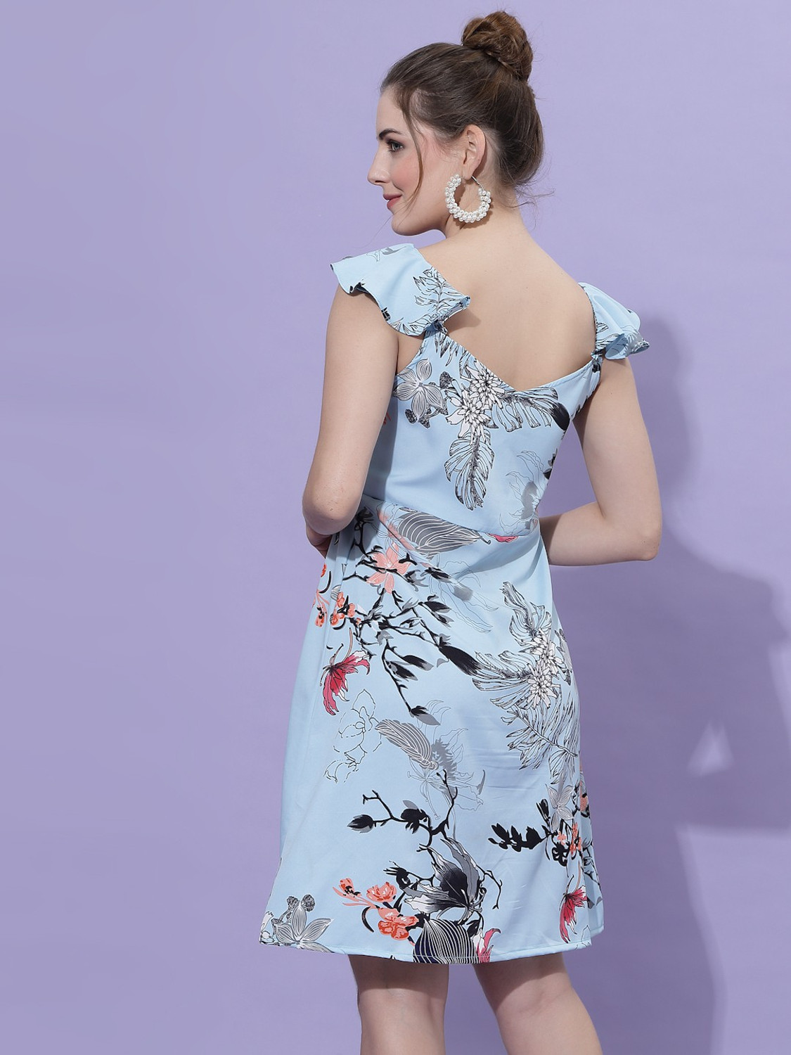 Image of Oomph! Women A-line Light Blue Knee Length Dress