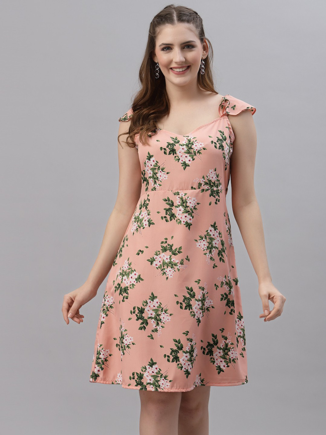 Image of Oomph! Women A-line Orange Knee Length Dress