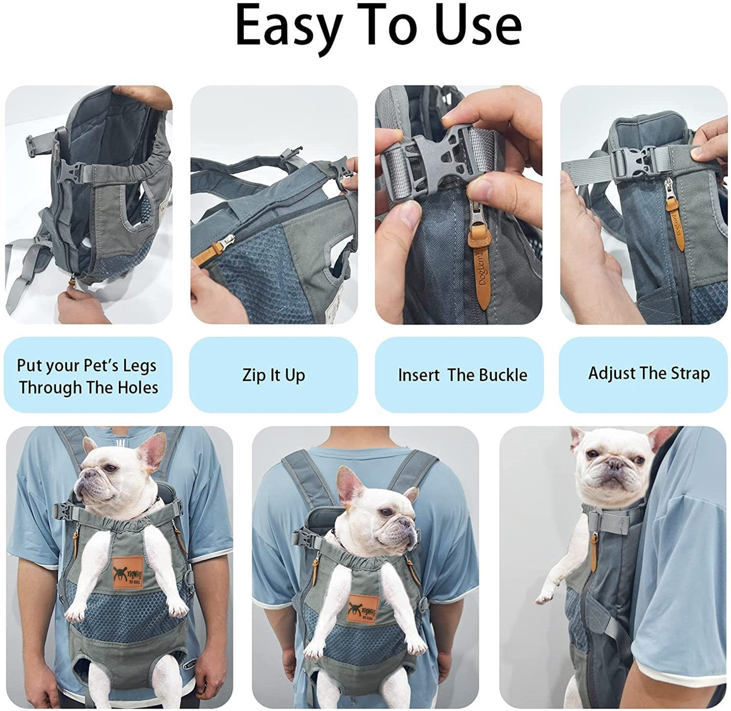 Image of Xigwig Large Grey Backpack Pet Carrier (Suitable For Dog)