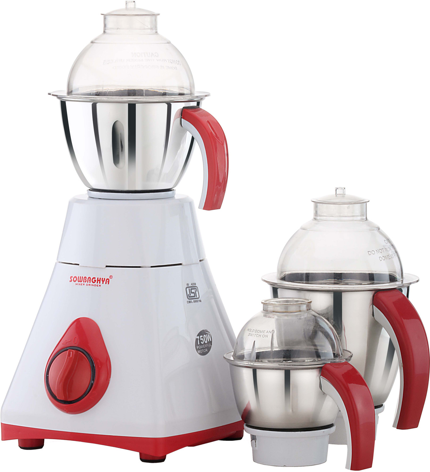 Image of Sunflame CRYSTAL 3 JARS 500 W Juicer Mixer Grinder (Crystal | 3 Jars | White)