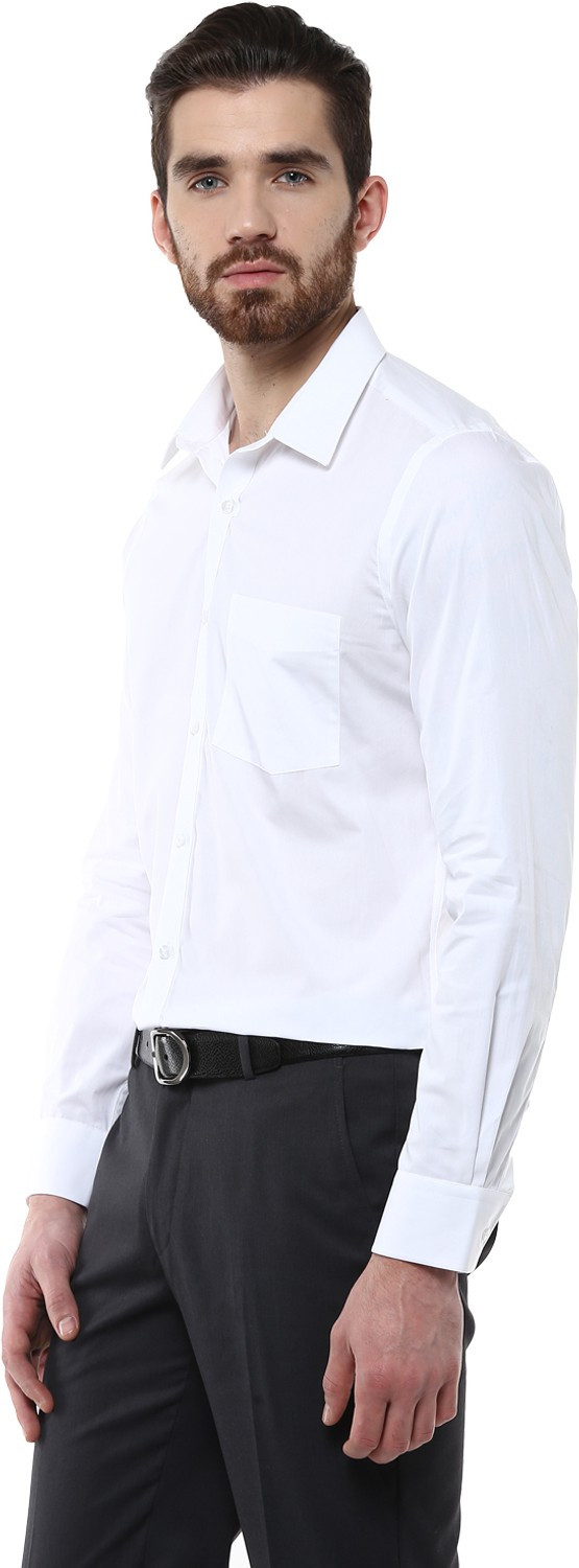 Image of TURTLE Men Slim Fit Solid Formal Shirt