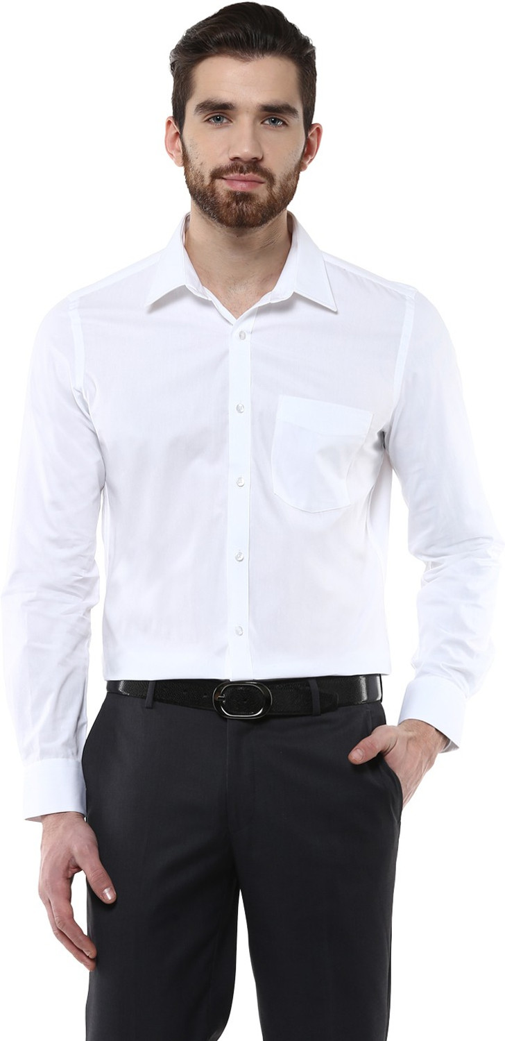 Image of TURTLE Men Slim Fit Solid Formal Shirt