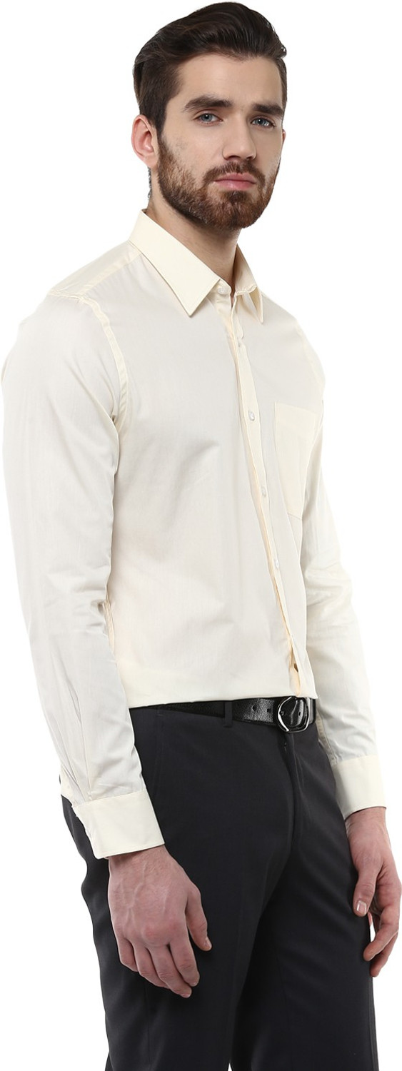 Image of TURTLE Men Slim Fit Solid Formal Shirt