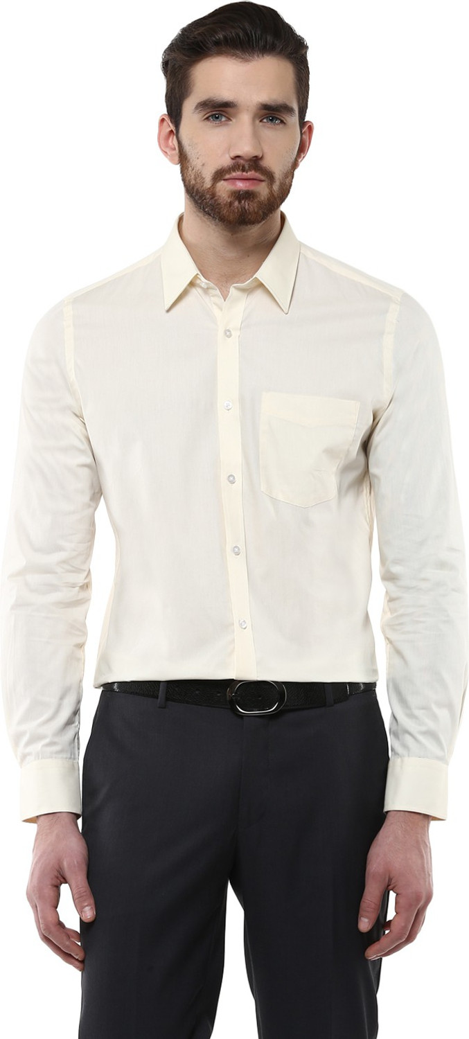 Image of TURTLE Men Slim Fit Solid Formal Shirt