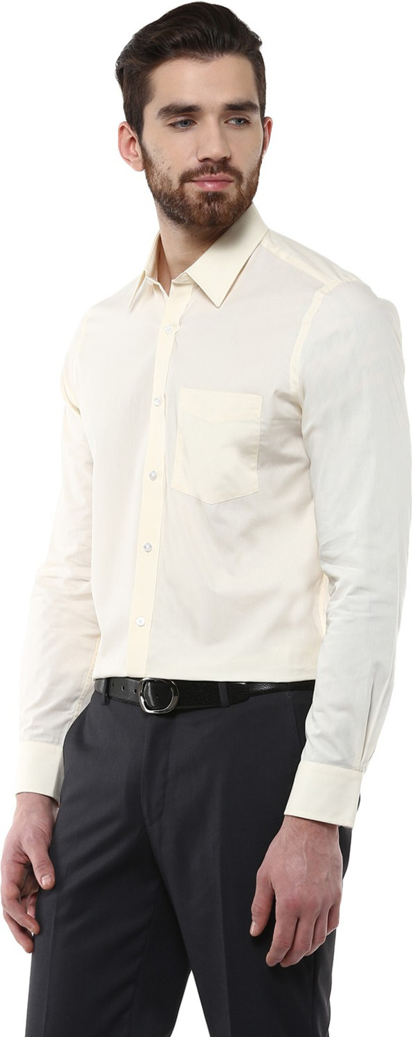Image of TURTLE Men Slim Fit Solid Formal Shirt