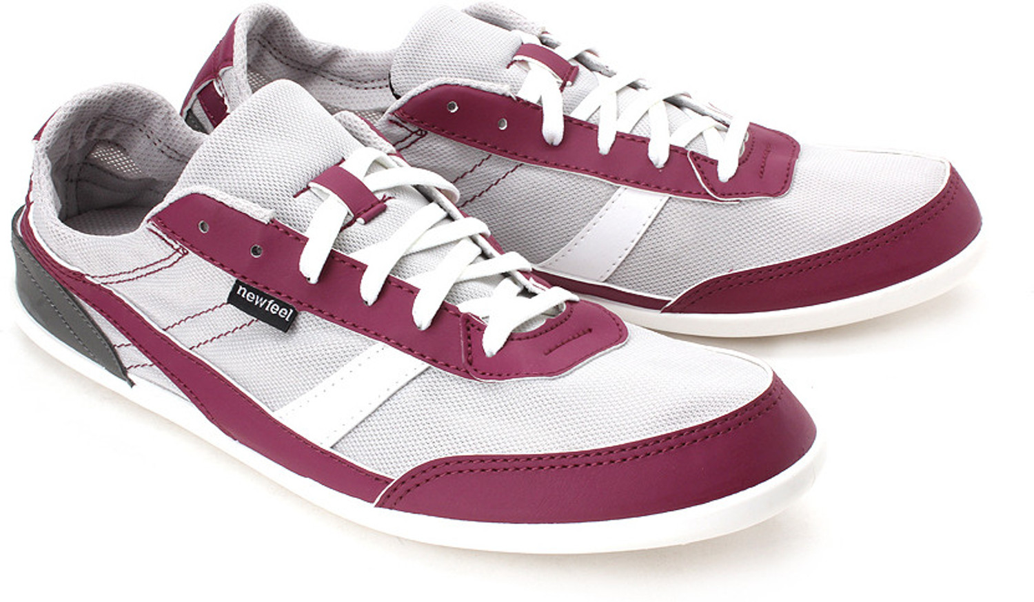 Image of NEWFEEL Many Walking Shoes For Women (White, Purple, 3 UK /India)