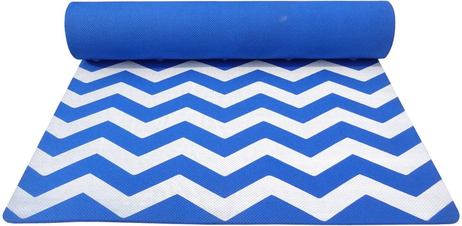 Image of Aerolite ZIG ZAG 28 X 78 Blue 8 mm Yoga Mat