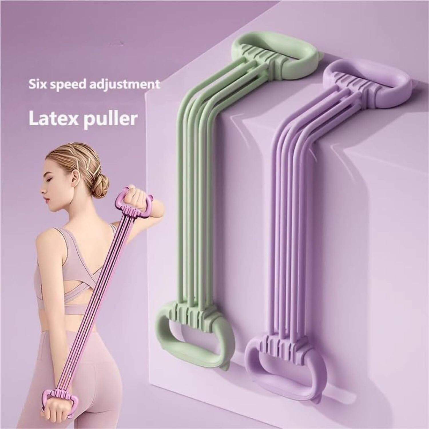 Image of Shopeleven Grip Arm Strength Chest Expander Household Fitness Adjustable Speed Arm Trainer Ab Exerciser (Black)