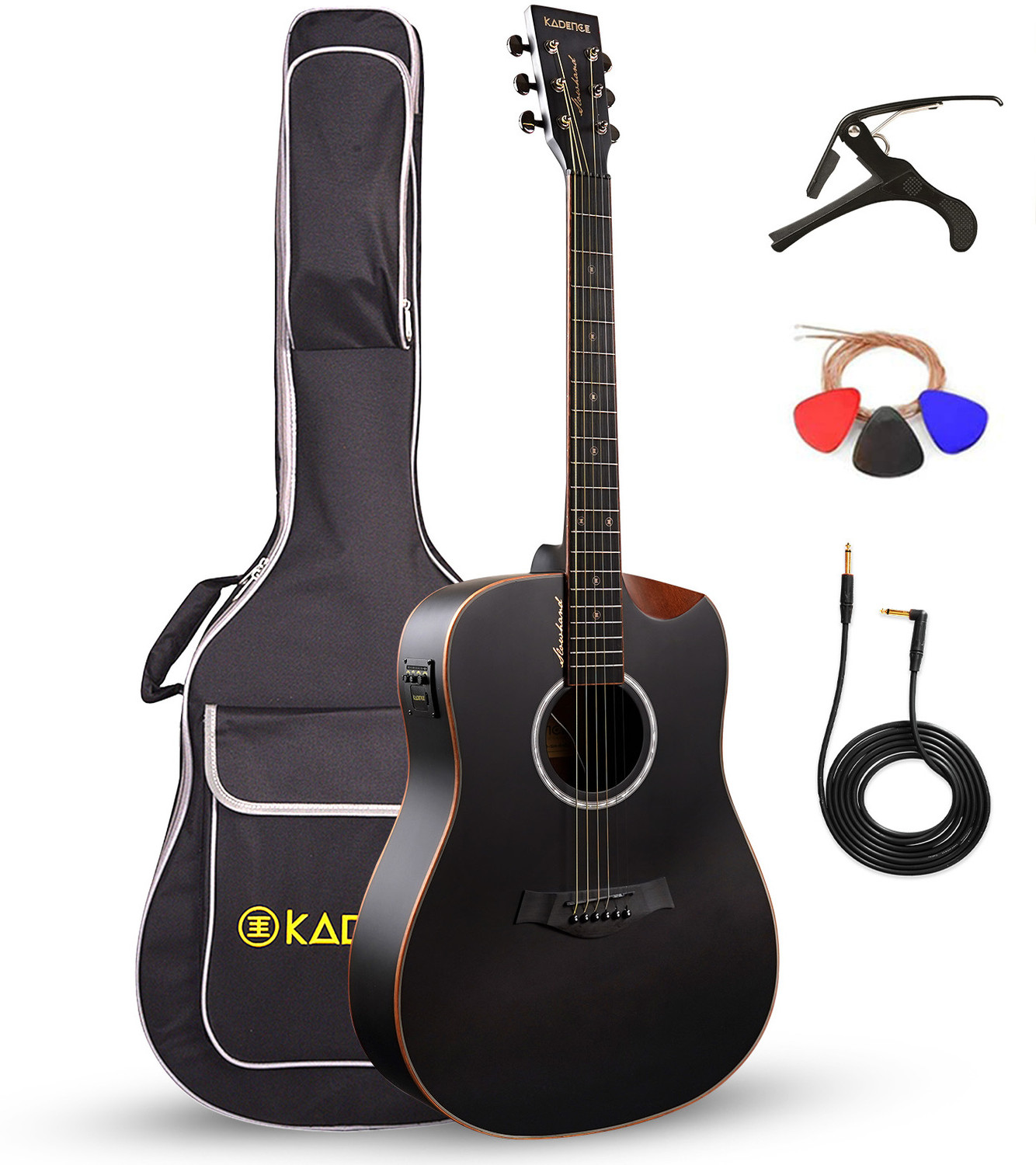 Image of Belear AG36-Pink Dreadnought Travel Guitar Basswood, Linden Wood, Solid Wood Plastic Right Hand Orientation (Pink)