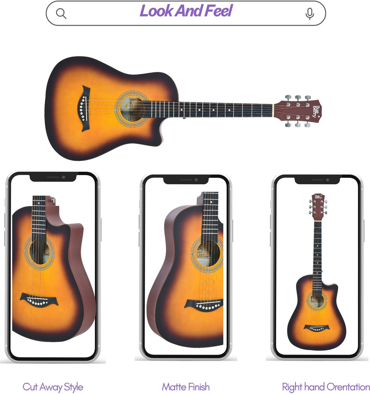 BLUEBERRY B-38CM 38cm Acoustic Guitar - Image 6