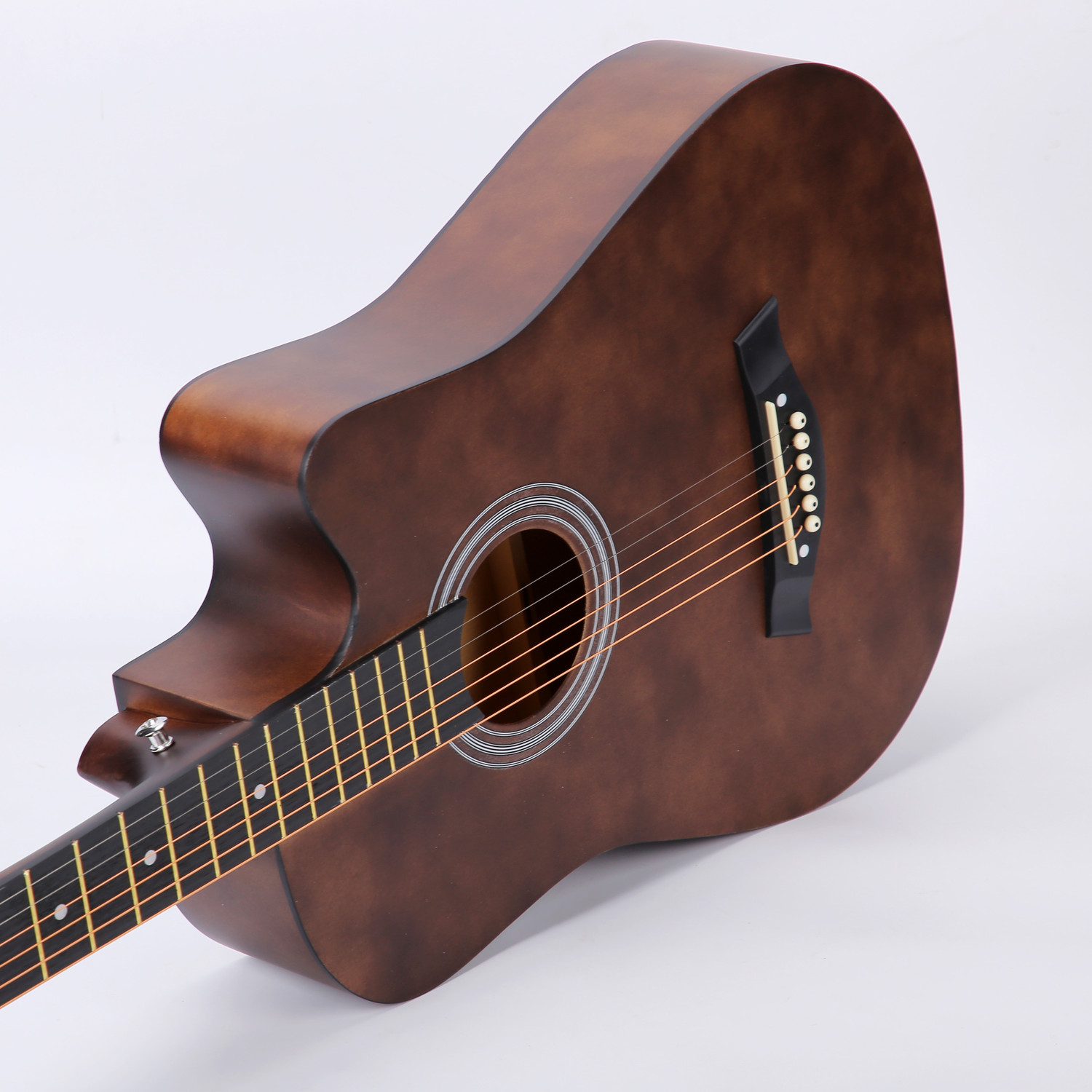 Image of Belear I-280-WBR Couturier 38 Inch Red Spruce Cutaway Acoustic Guitar with Truss Rod Acoustic Guitar Spruce Plastic Right Hand Orientation (Brown)